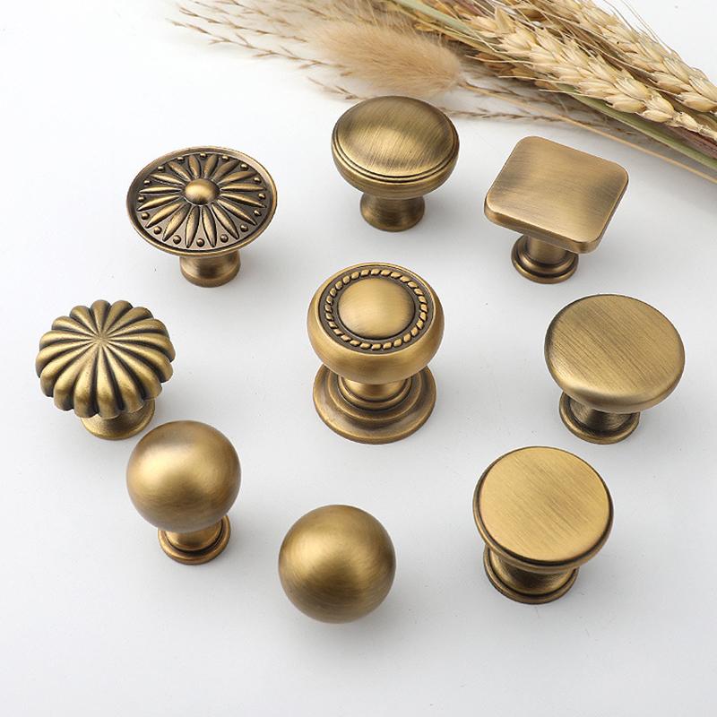 Vintage Furniture Hardware Pulls - 【真鍮製家具ハンドル フレンチヴィンテージデザイン 高品質キャビネットノブ キャビネット引き出しハンドルノブ】