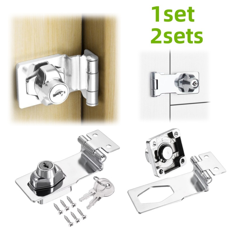 Furniture Interlocking Hardware - 1/2 セットのノブスタイル家具安全ロック、キャビネット、引き出しロック、キーとネジ付きハードウェアアクセサリーに適しています。
