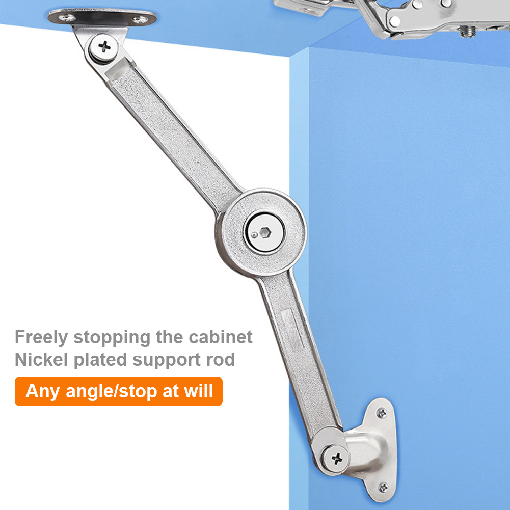 Soft Close Hinge - サポートヒンジリッドステイ折りたたみヒンジリッドステイ、ソフトクローズ機能付き、任意の位置で調整可能なストップ、ワードローブキャビネットのドア用