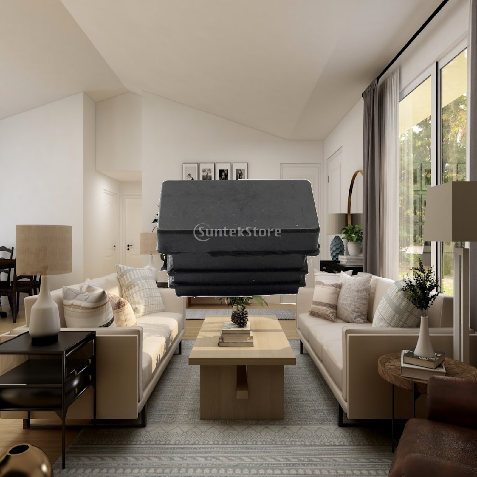 Furniture And Hardware - 30x15mmの長方形パイプ用プラグ。床を保護する長方形のゴム製パイププラグ。家具用金具。衝撃吸収。