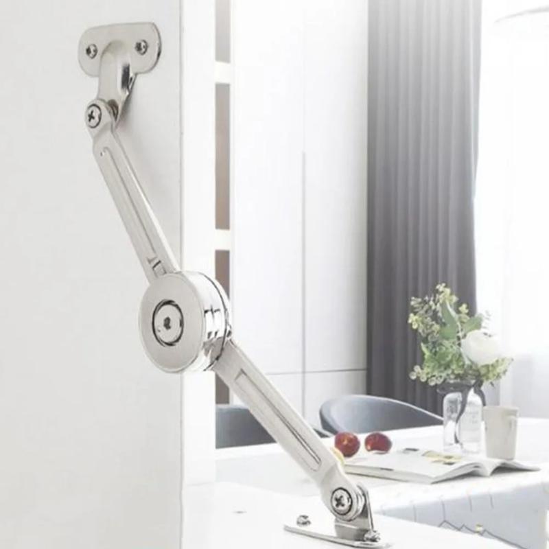 Soft Close Hinge - サテンニッケル製蓋サポートヒンジ ソフトクローズ折りたたみ式ステー ウィンドウシートベンチ用 安全サポート 便利な設置
