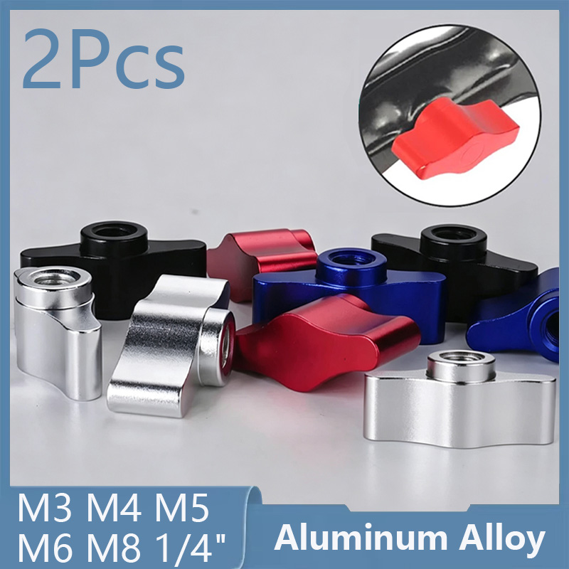 Cam Lock Nut - 2個入り調整可能なティーウィングアルミ合金ノブナット M3 M4 M5 M6 M8