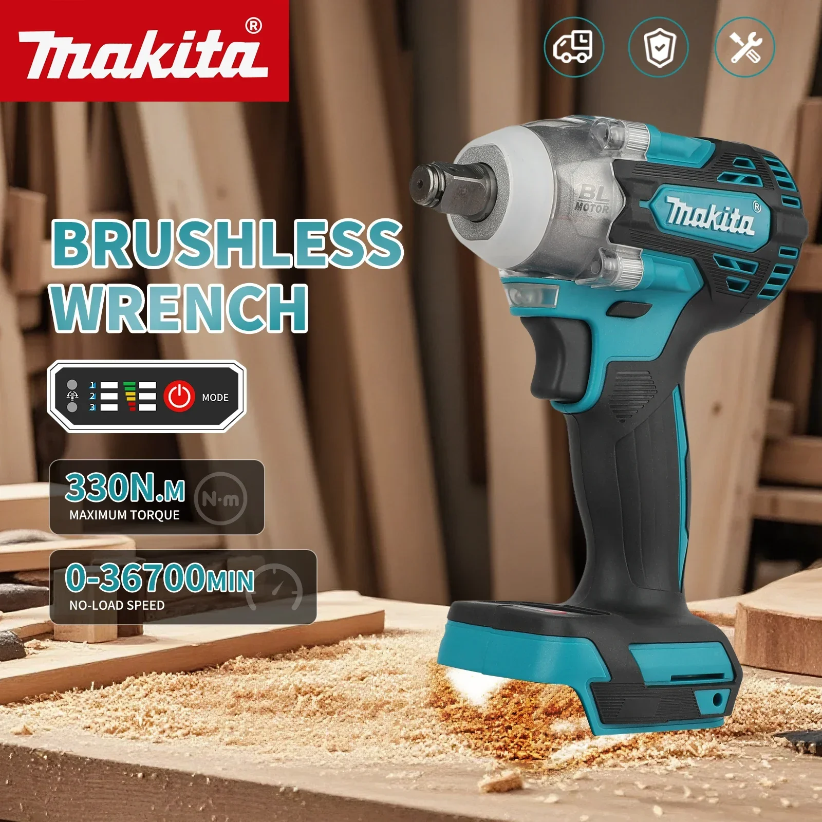 Makita Drill Dtw300 - マキタDTW300 330N·mインパクトレンチ：迅速なボルト取り外し、タイヤメンテナンスや機械修理作業に最適なツール