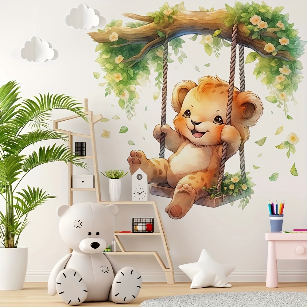 1 漫画動物パラダイスかわいい小さなヒョウスイングウォールス - Furniture Paradise & Hardware Ghaziabad Photos のレビューと価格