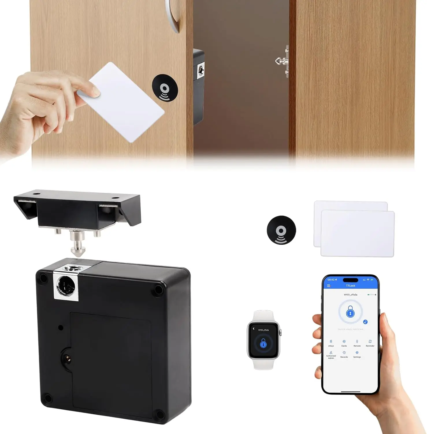 携帯電話NFCスマートロッカー電子錠RFID13.56mhz - Furniture Interlocking Hardware のレビューと価格