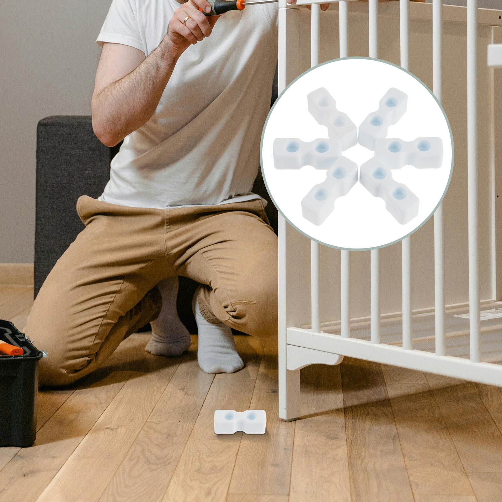 ベビーベッド用ネジ20個、プラスチック製ボード固定具、ベッド - Furniture And Hardware のレビューと価格
