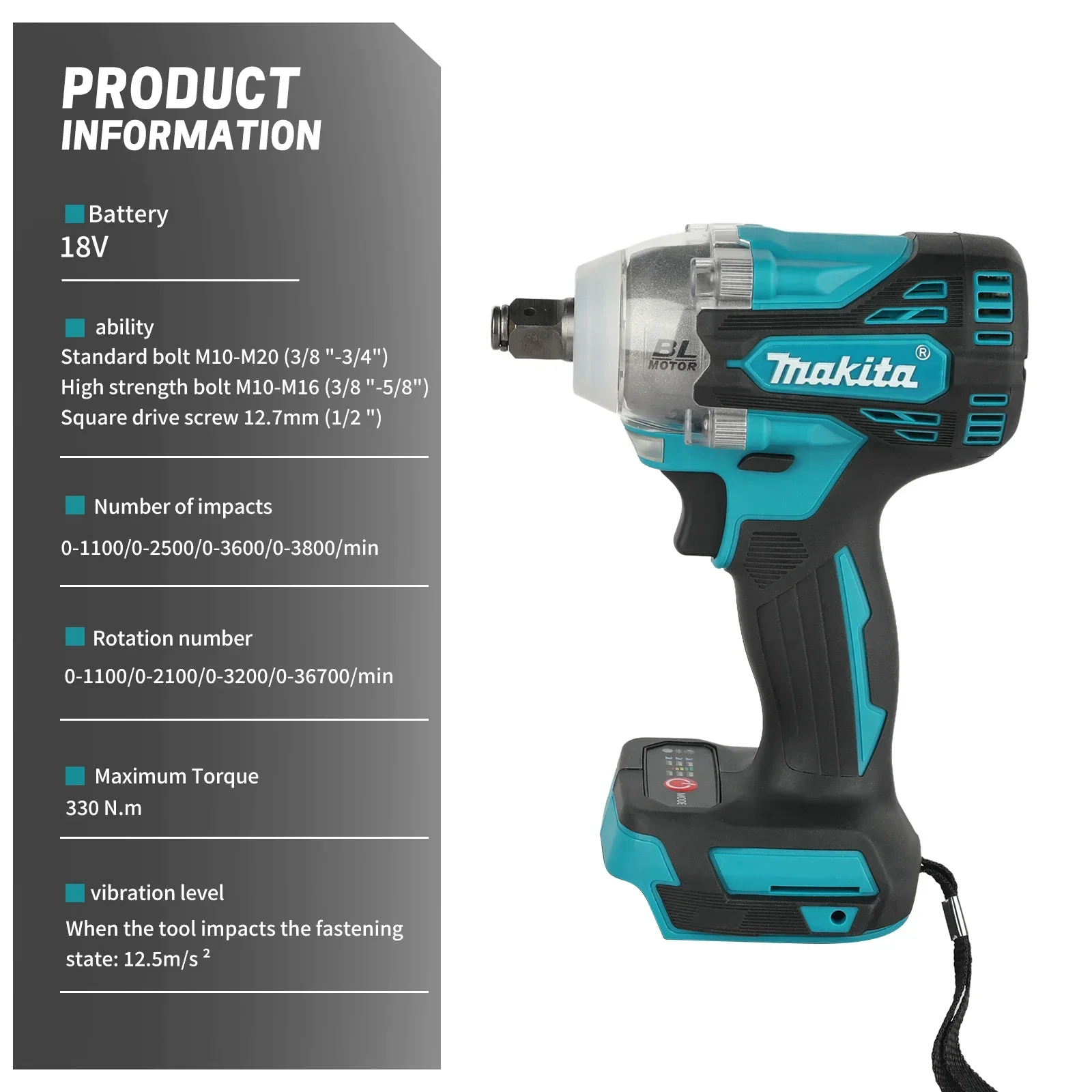 マキタDTW300 330N·mインパクトレンチ：迅速なボル - Makita Drill Dtw300 のレビューと価格