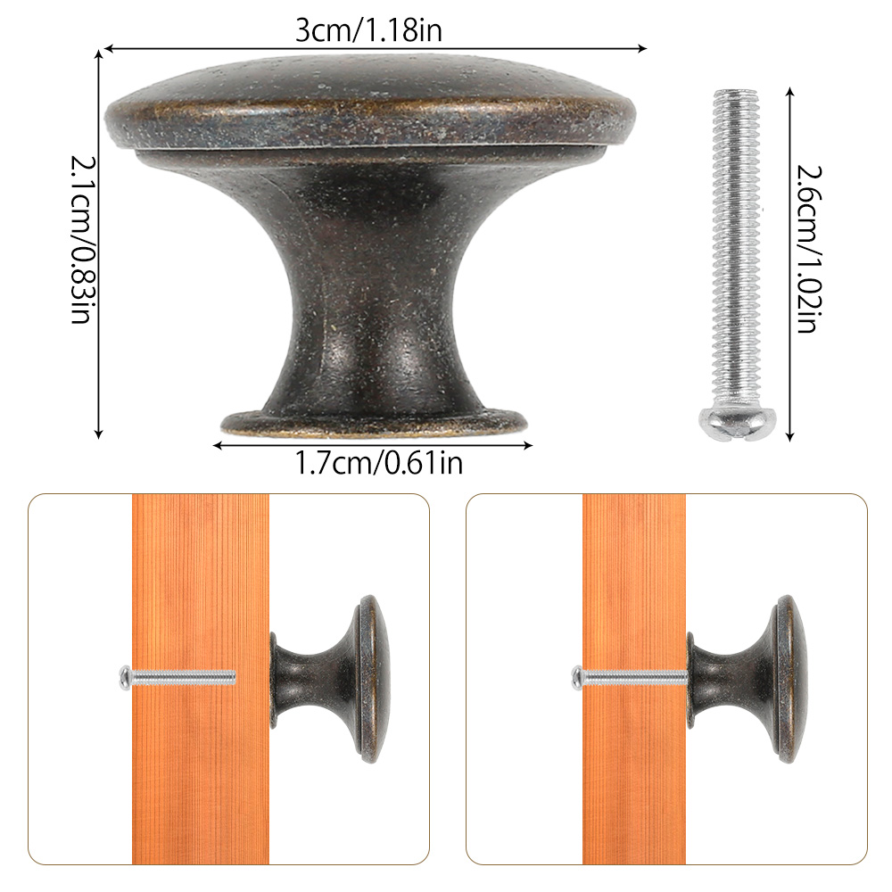 12 個レトロプルハンドルブロンズトーン合金キッチン引き出し - Vintage Furniture Hardware Pulls のレビューと価格
